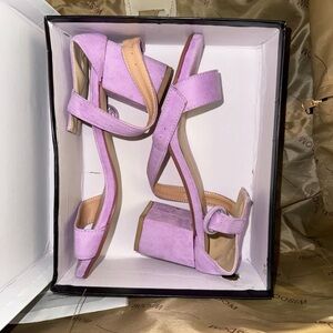 FSJ Lavender Strappy Heels